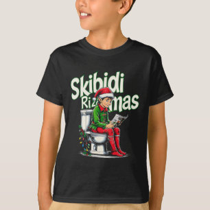 Skibidi Rizzmas Elf Toiletten Humor Weihnachtsgesc T-Shirt
