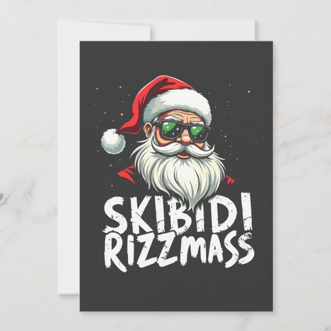 Skibidi Rizzmas Funny Gen Alpha Slang Weihnachten Einladung (Vorderseite)