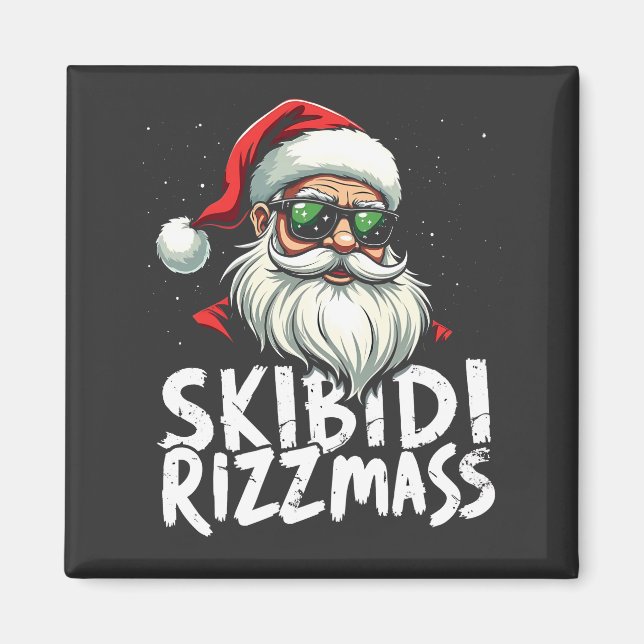 Skibidi Rizzmas Funny Gen Alpha Slang Weihnachten Magnet (Vorne)