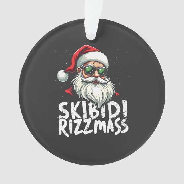Skibidi Rizzmas Funny Gen Alpha Slang Weihnachten Ornament (Vorderseite)