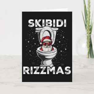 Skibidi Rizzmas Lustige Toilette Weihnachtsmann We Karte