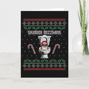 Skibidi Rizzmas Lustige Toilette Weihnachtsmann We Karte