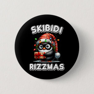 Skibidi Rizzmas Lustiges Gen Alpha Slang Weihnacht Button
