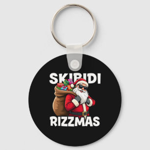 Skibidi Rizzmas Santa Got Spiel Merry Rizzmas Sie Schlüsselanhänger