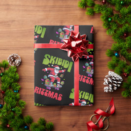 Skibidi Rizzmas Santa on his Skate  Geschenkpapier
