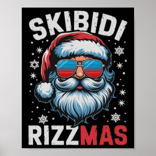 Skibidi Rizzmas Shirt Kinder Männer Frauen Weihnac Poster