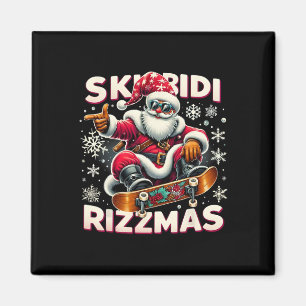 Skibidi Rizzmas Skater Weihnachtsmann Xmas Skibidi Magnet