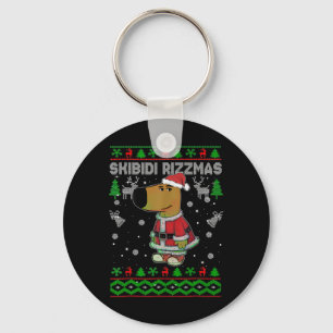 Skibidi Rizzmas Weihnachten Rizz Santa hässlicher Schlüsselanhänger