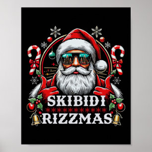 Skibidi Rizzmas Weihnachten Rizz Weihnachtsmann Ch Poster