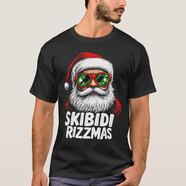 Skibidi Rizzmas Weihnachten Rizz Weihnachtsmann Ch T-Shirt (Vorderseite)