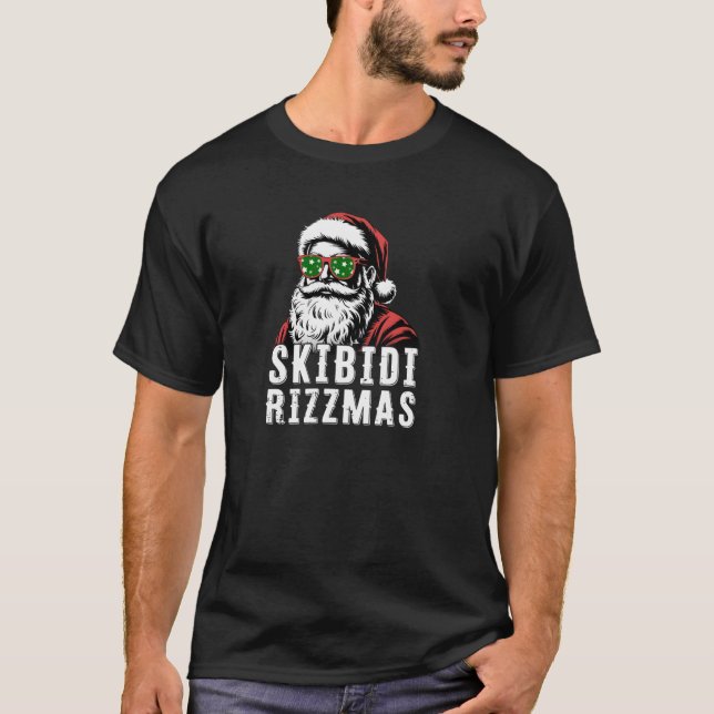 Skibidi Rizzmas Weihnachten Rizz Weihnachtsmann Ch T-Shirt (Vorderseite)