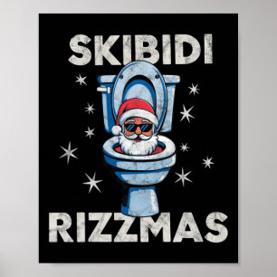 Skibidi Rizzmas Weihnachten Weihnachtsfeier Merry Poster