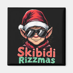Skibidi Rizzmas Weihnachts Rizz Elf Lustiges Xmas Magnet