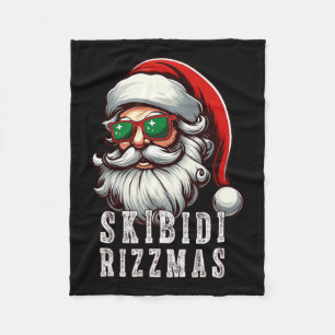 Skibidi Rizzmas Weihnachtsmann Claus Merry Rizz M Fleecedecke