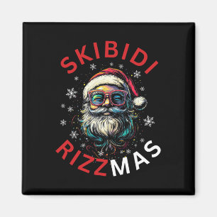 Skibidi Rizzmas Weihnachtsmann Funny Weihnachtsman Magnet