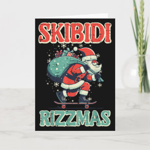 Skibidi Rizzmas Weihnachtsmann Lustiges Weihnachte Karte