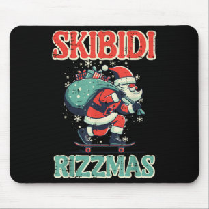 Skibidi Rizzmas Weihnachtsmann Lustiges Weihnachte Mousepad