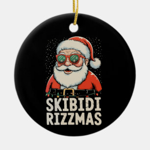 Skibidi Rizzmas Weihnachtsmann Rizz Weihnachten Xm Keramik Ornament