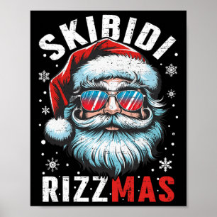 Skibidi Santa Claus Funny Christmas Cool Phantasti Poster