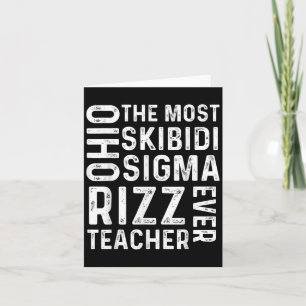 Skibidi Sigma Rizz Lehrer je Funny Teacher Karte