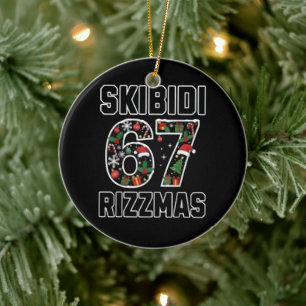 Skibidi Six Seven Rizzmas Lustiges Weihnachten 202 Keramik Ornament