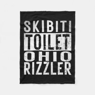 Skibiti Toilet Ohio Rizzler Gen Alpha Slang Inflat Fleecedecke