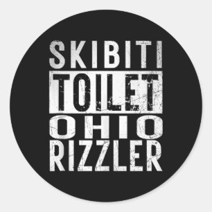 Skibiti Toilet Ohio Rizzler Gen Alpha Slang Inflat Runder Aufkleber