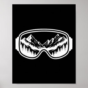 Skibrille Bergbrille Schnee Freestyle Ski Outdoor Poster