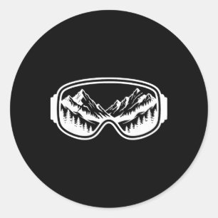 Skibrille Bergbrille Schnee Freestyle Ski Outdoor Runder Aufkleber