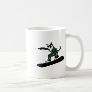 Skibrille Lustige Skifahren Snowboarden Katze Kaffeetasse