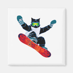 Skibrille lustige Skifahren Snowboarden Magnet