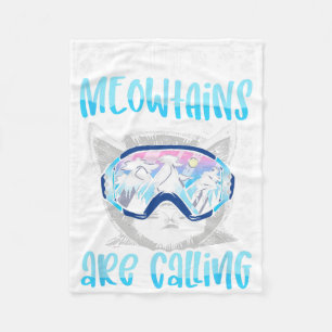 Skibrille Lustiges Skifahren Snowboarden Katze Fleecedecke
