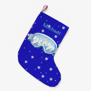 Skibrille mit Bergreflektion personalisiert Kleiner Weihnachtsstrumpf