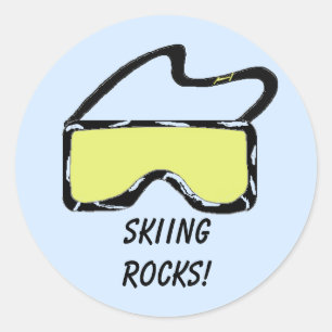 Skibrille Runder Aufkleber