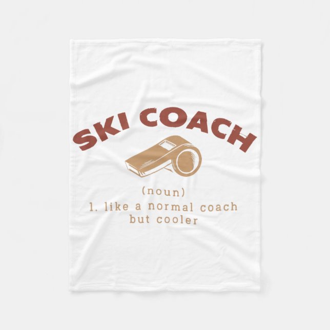 Skicoach Definition Skilehrer Spaß Fleecedecke (Vorderseite)