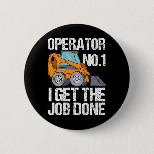 Skid Steer Daddy Funny Vathers Day Geschenk Button