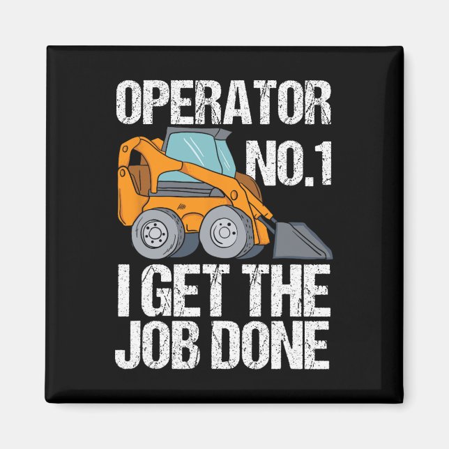 Skid Steer Daddy Funny Vathers Day Geschenk Magnet (Vorne)