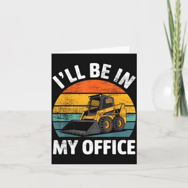 Skid Steer Operator Construction Heavy Equipment J Karte (Vorderseite)