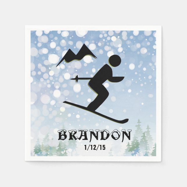 Skidesign Paper Napkins Serviette (Vorderseite)