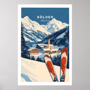 Skidruck Sölden Österreich 1 Poster
