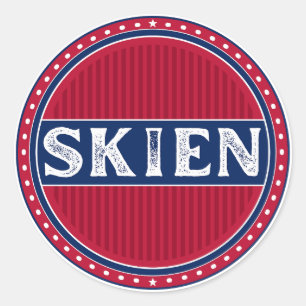 Skien City Pride Emblem – Norwegische Identität Runder Aufkleber