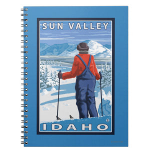 Skier Admiring - Sun Valley, Idaho Notizblock