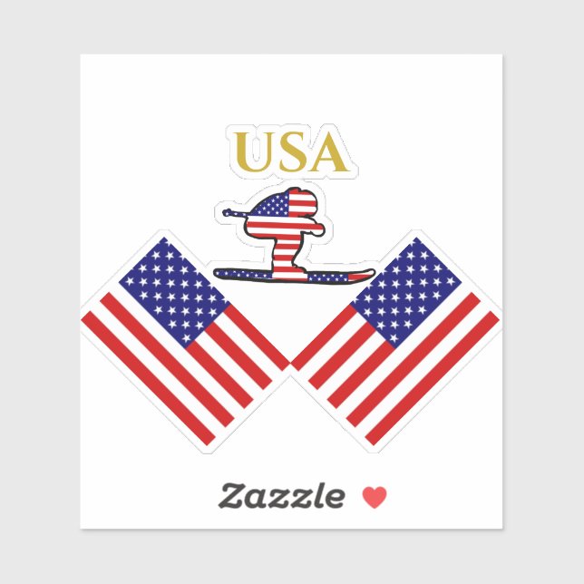 SKIER AUFKLEBER (Blatt)