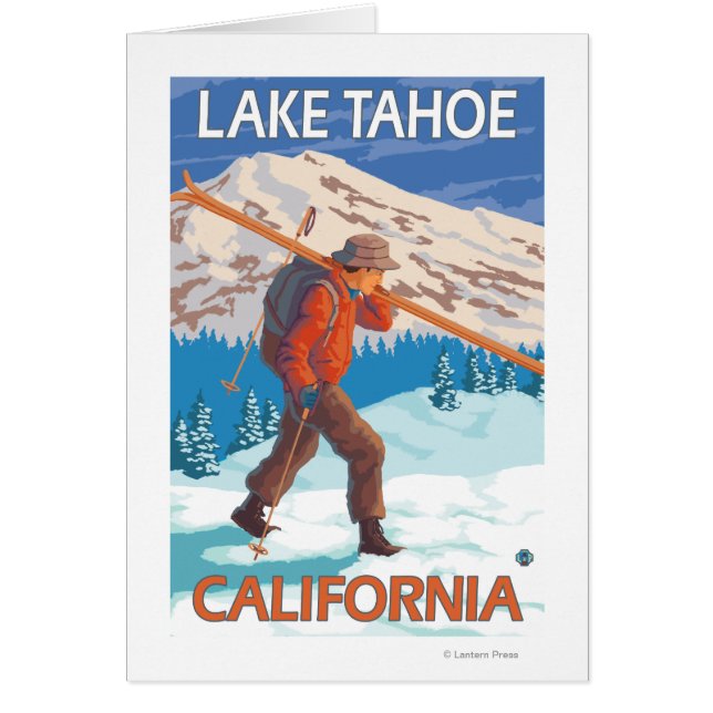 Skier Carry Snow Skis - Lake Tahoe, Californi (Vorne)