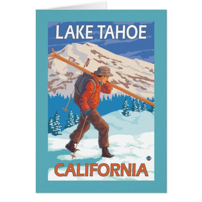 Skier Carry Snow Skis - Lake Tahoe, Californi (Vorne)