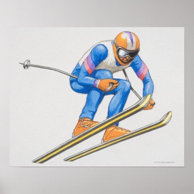 Skier Darstellend Jump Poster (Vorne)