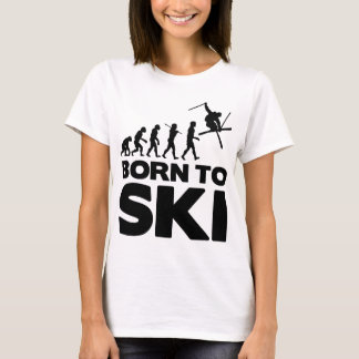 SKIER-EVOLUTION GEBOREN, SKI ZU FAHREN 02.png T-Shirt