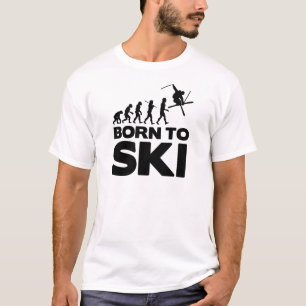 SKIER-EVOLUTION GEBOREN, SKI ZU FAHREN 02.png T-Shirt
