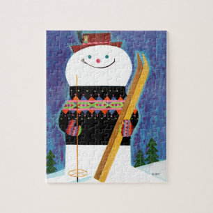 Skier für Schneemann
