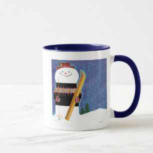 Skier für Schneemann Tasse